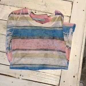 Long sleeve multi color top